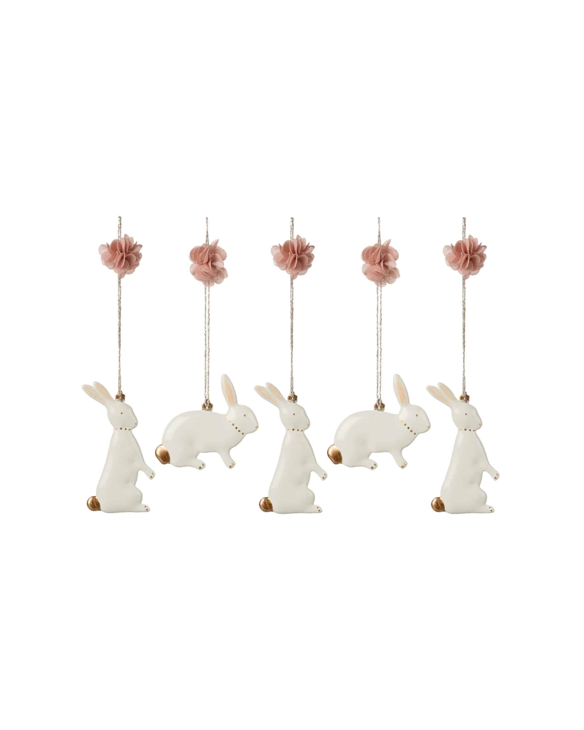 Maileg Metalldekorationer påskhare 5 st