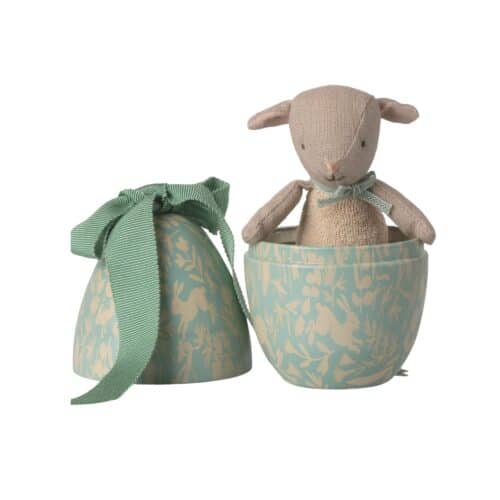 Maileg Påskägg med lamm Liten Dusty Mint