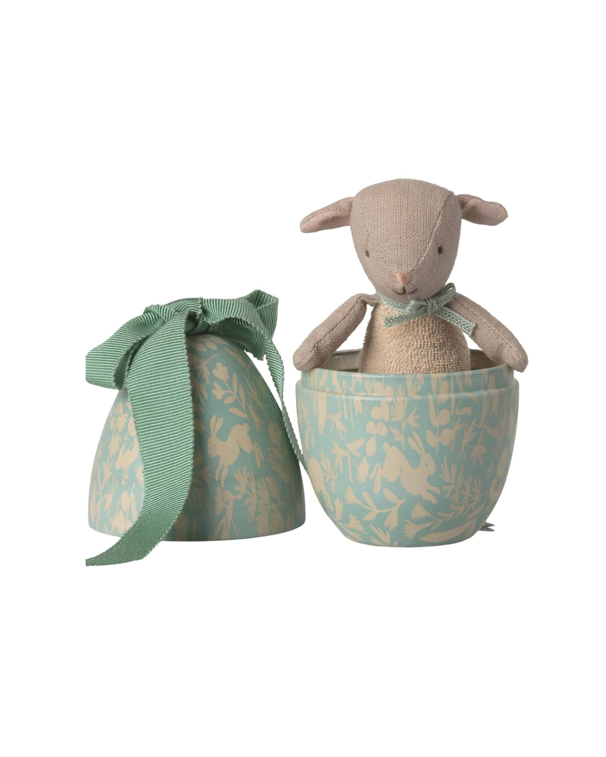 Maileg Påskägg med lamm Liten Dusty Mint