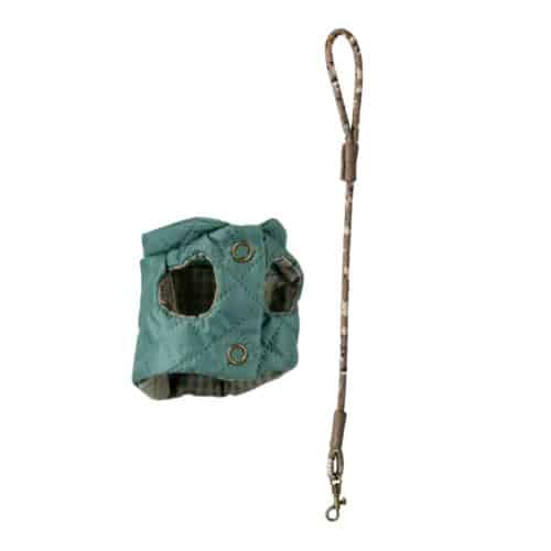 Maileg Sele och koppel Mörk mint