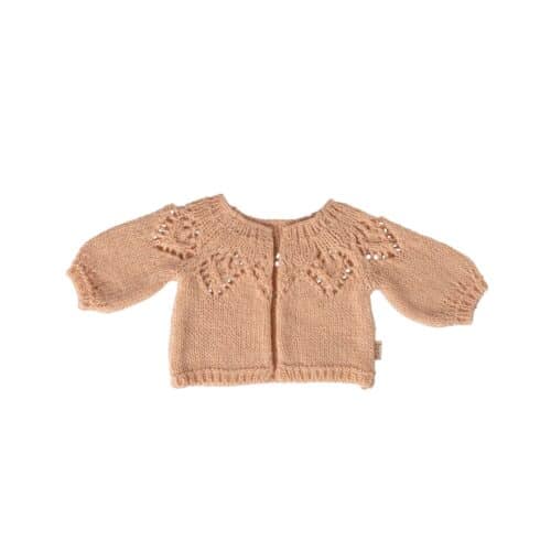 Maileg stickad kofta Stl 4 Ljusrosa