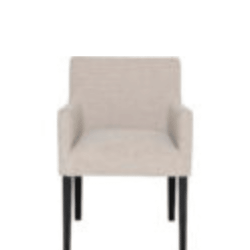 Matstol Joel med armstöd i beige bouclétyg
