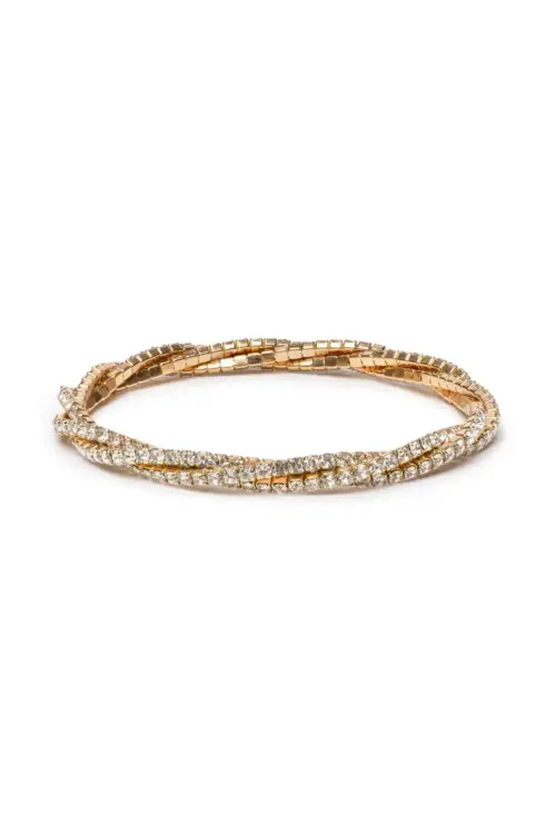 Boutique Diamante Twist Armband – Barn