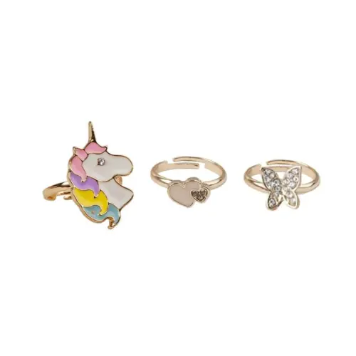 Boutique Butterfly Unicorn Ringset (3 delar) – Barn