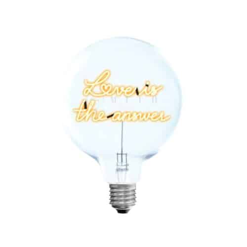 Glödlampa LOVE IS THE ANSWER