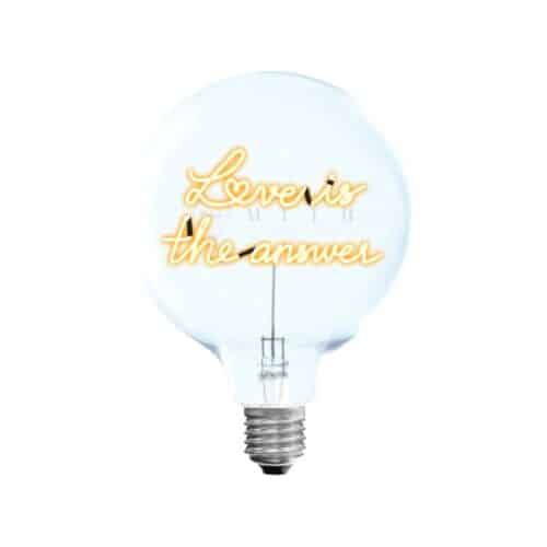 Glödlampa LOVE IS THE ANSWER