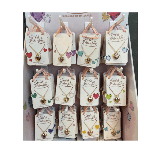 Månadshalsband i olika färger, varje månad representerad med sin egen färg, elegant och personligt smycke.