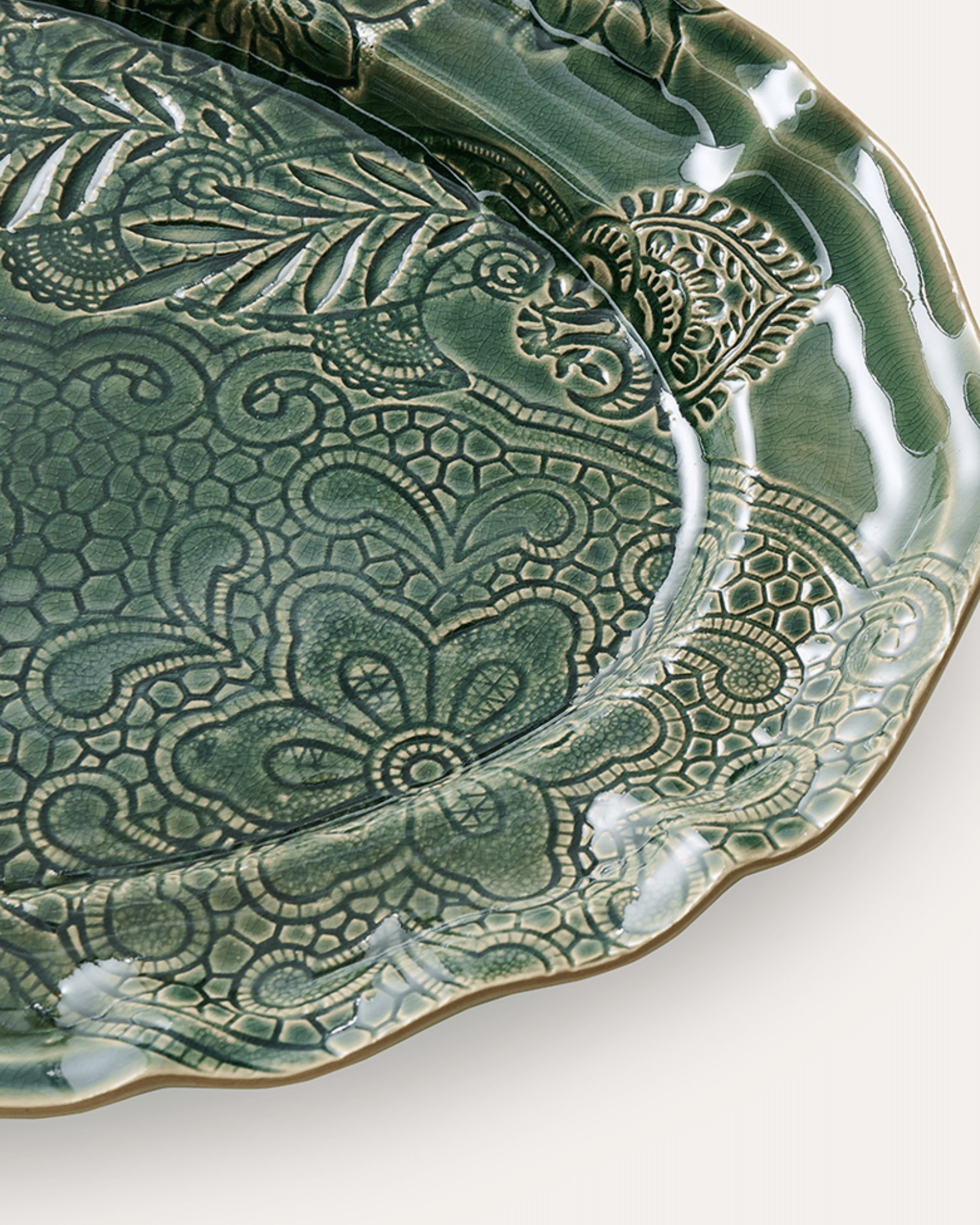 Sthål Large oval dish dusk 49x32 cm Arabesque stengods – ovalt uppläggningsfat - Bild 2