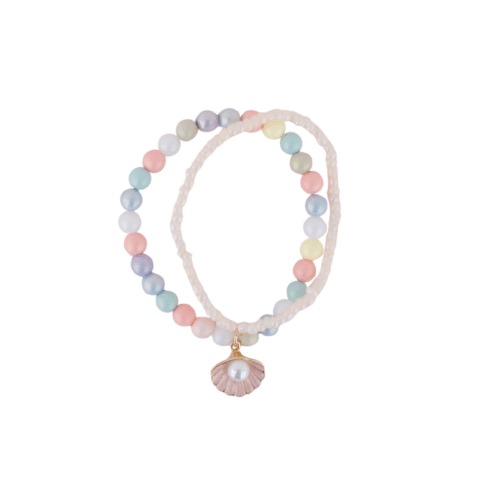 Boutique Pastel Shell Bracelet Set 2-pack armband