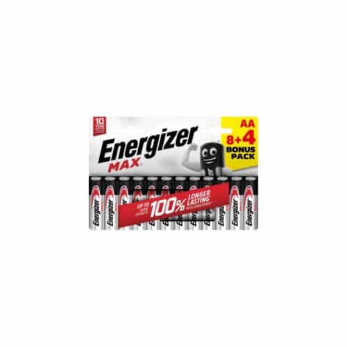 Energizer Max AA/LR6 Alkaliskt Batteri 12-pack (8+4)