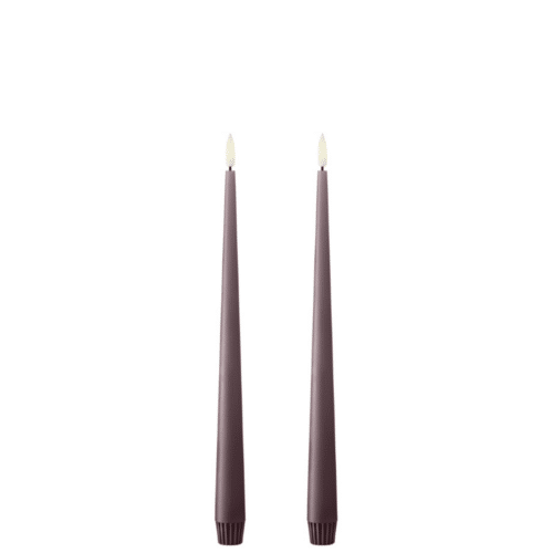 Ester & Erik LED stagelys 2-pack No. 84 Winter Rose – Naturtrogna LED-ljus i äkta vax