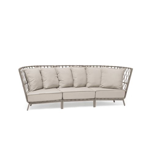 Hillerstorp Jet Set Loungesoffa Beige – Modern modulsoffa i olefin & aluminium