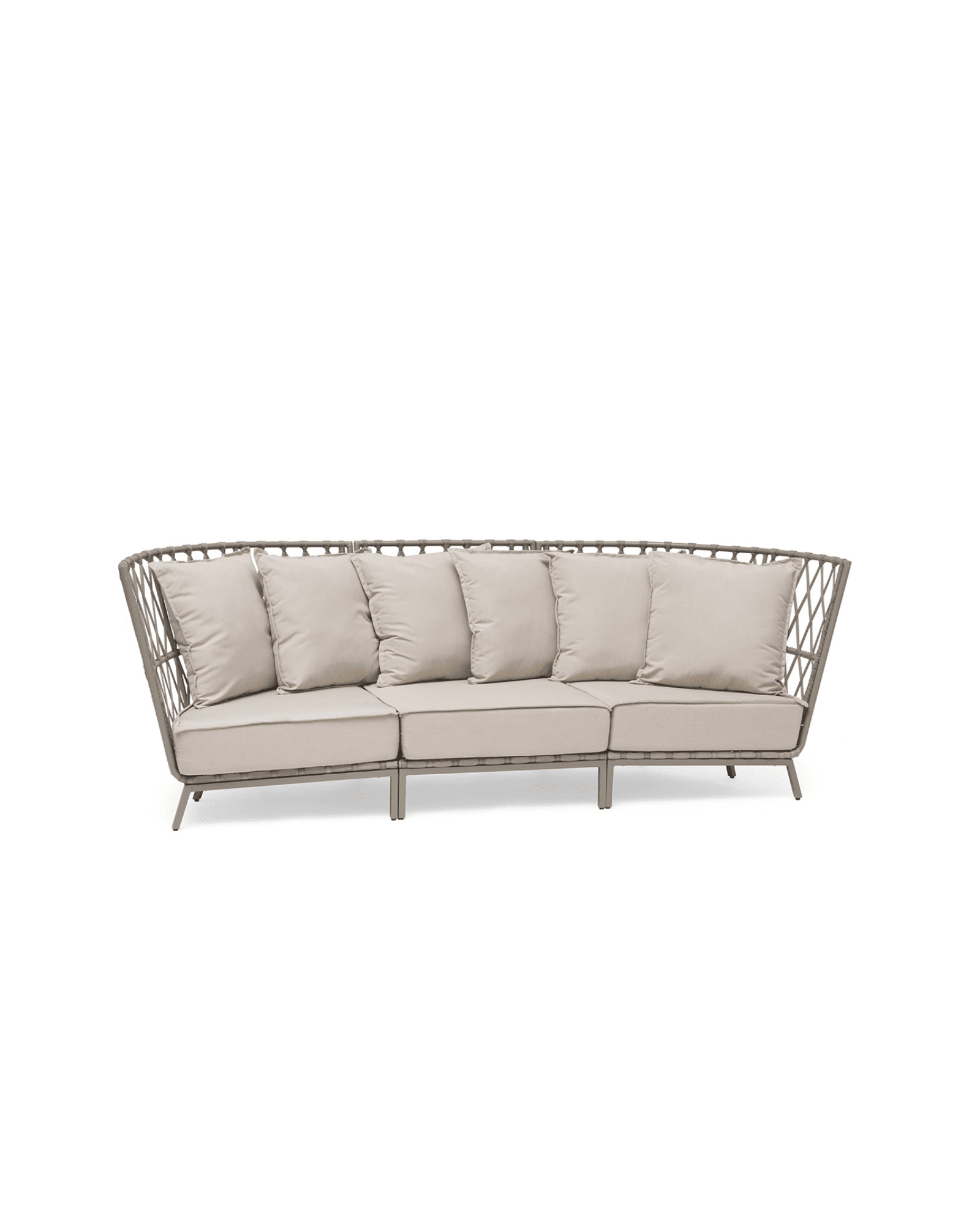 Hillerstorp Jet Set Loungesoffa Beige – Modern modulsoffa i olefin & aluminium