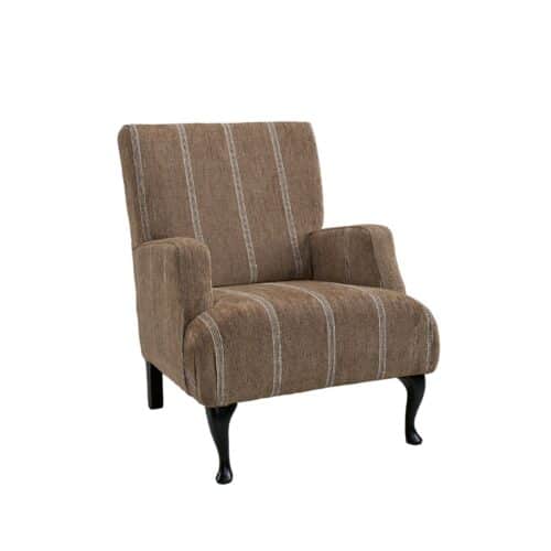 Artwood Langford tygfåtölj Serena Stripe Chestnut