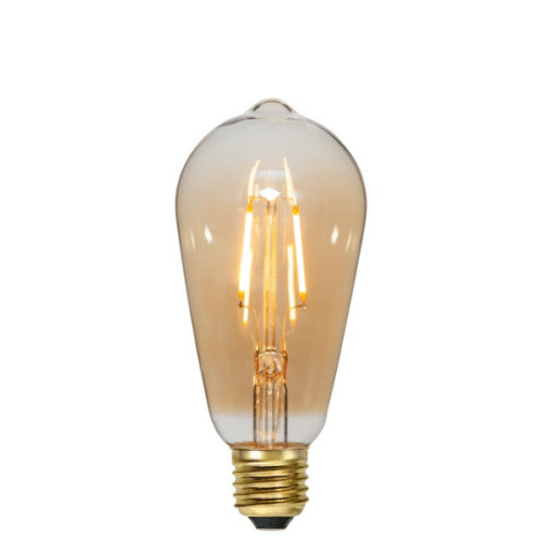 LED-lampa E27 ST64 Amber 2000K Varmvit 0,75W