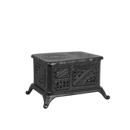 Liten Köksspis för Värmeljus Svart – Dekorativ Minispis i Gjutjärn