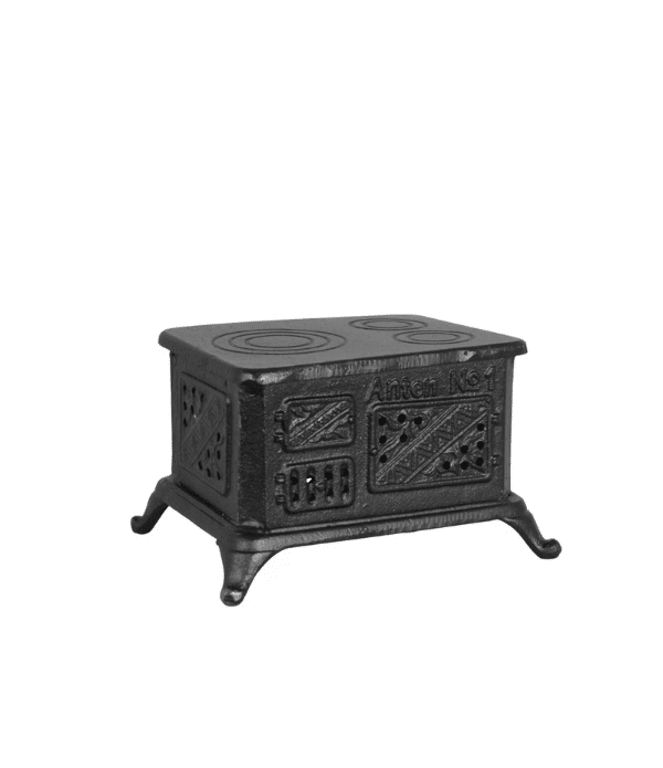 Liten Köksspis för Värmeljus Svart – Dekorativ Minispis i Gjutjärn