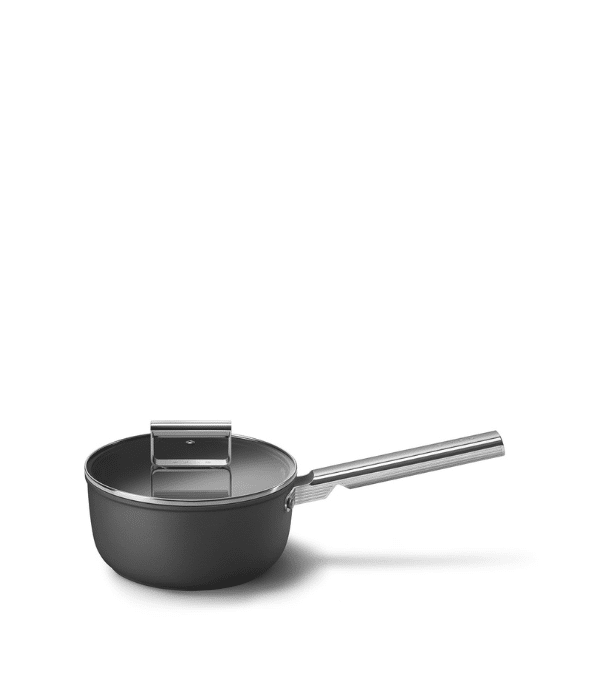 Smeg Keramisk Kastrull 20 cm Non-Stick Svart – 50’s Style med Glaslock - Bild 7
