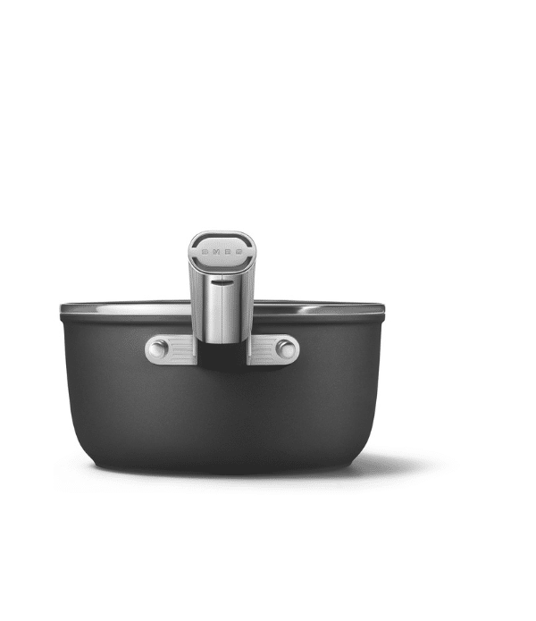 Smeg Keramisk Kastrull 20 cm Non-Stick Svart – 50’s Style med Glaslock - Bild 4