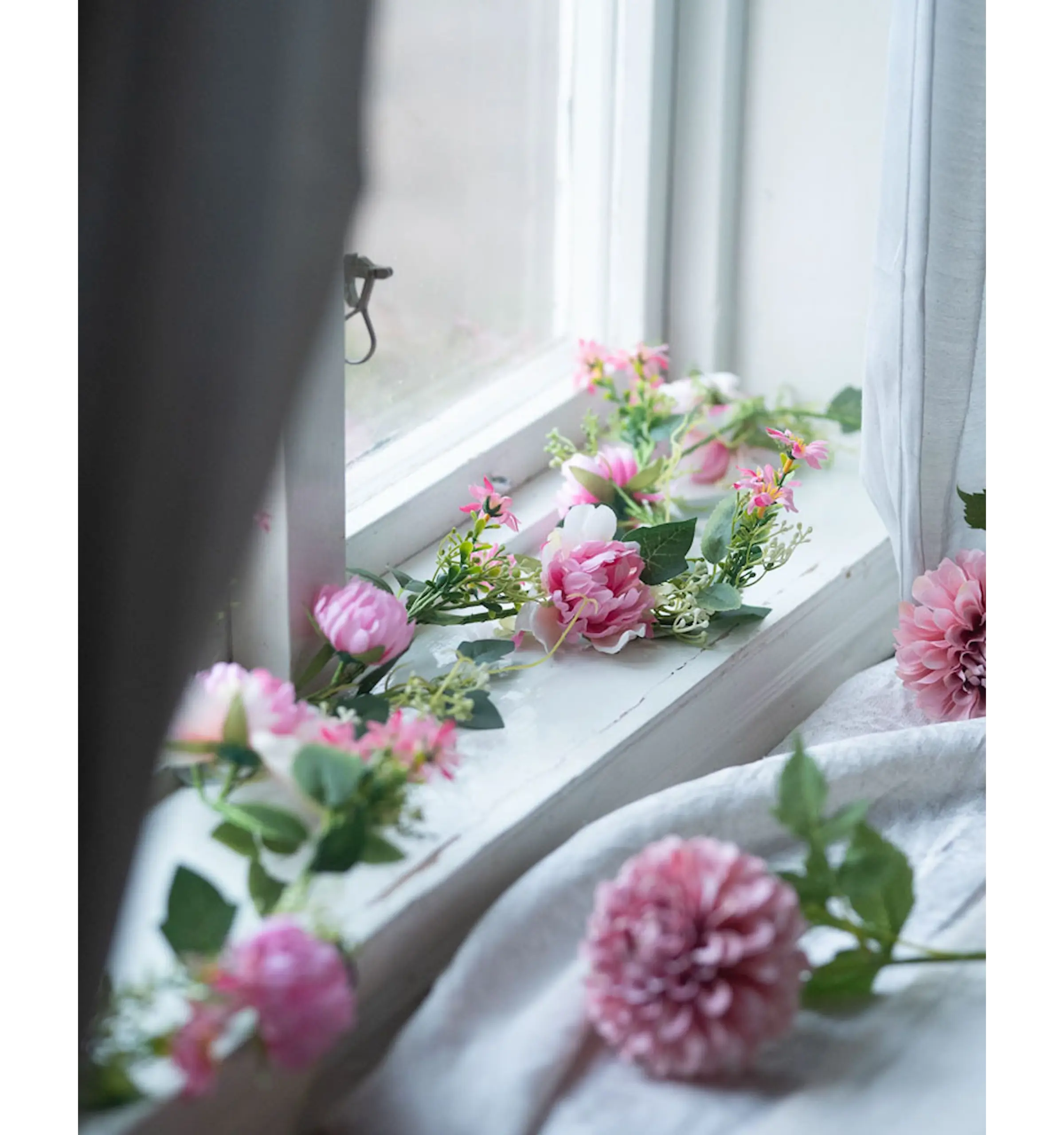 Blomgirlang rosa 150 cm - Bild 3