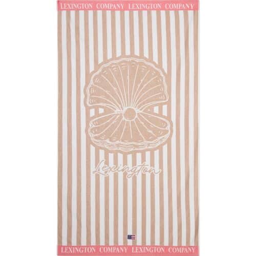 Lexington Sommar strandhandduk i bomullsvelour – 100 % bomull - Lexington, Beige