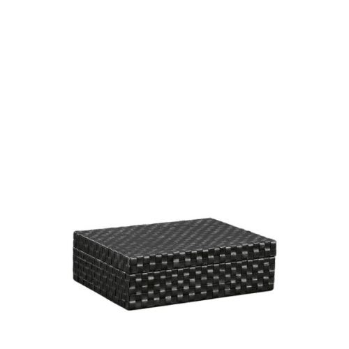 Artwood FUEGO Förvaringslåda i flätat läder – Svart