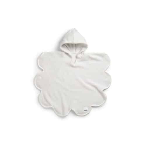 Elodie Badponcho Vanilla White – mjuk barnponcho i bomull 1–3 år