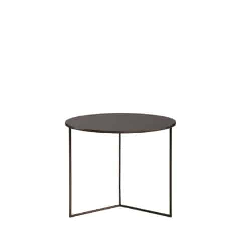 Artwood CEDES bord Ø60 cm – sidobord i bronsfärgad metall