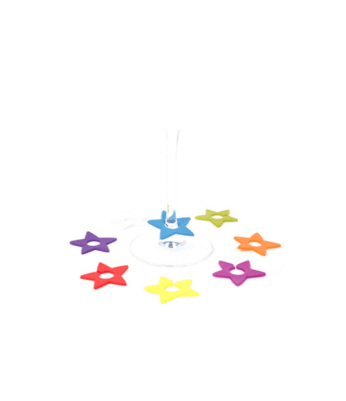 Glasmarkörer Star – Silikon 8-pack