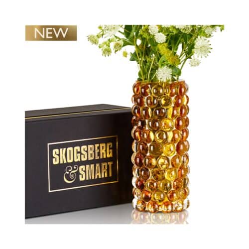 Skogsberg & Smart Hurricane Boule Vase Amber