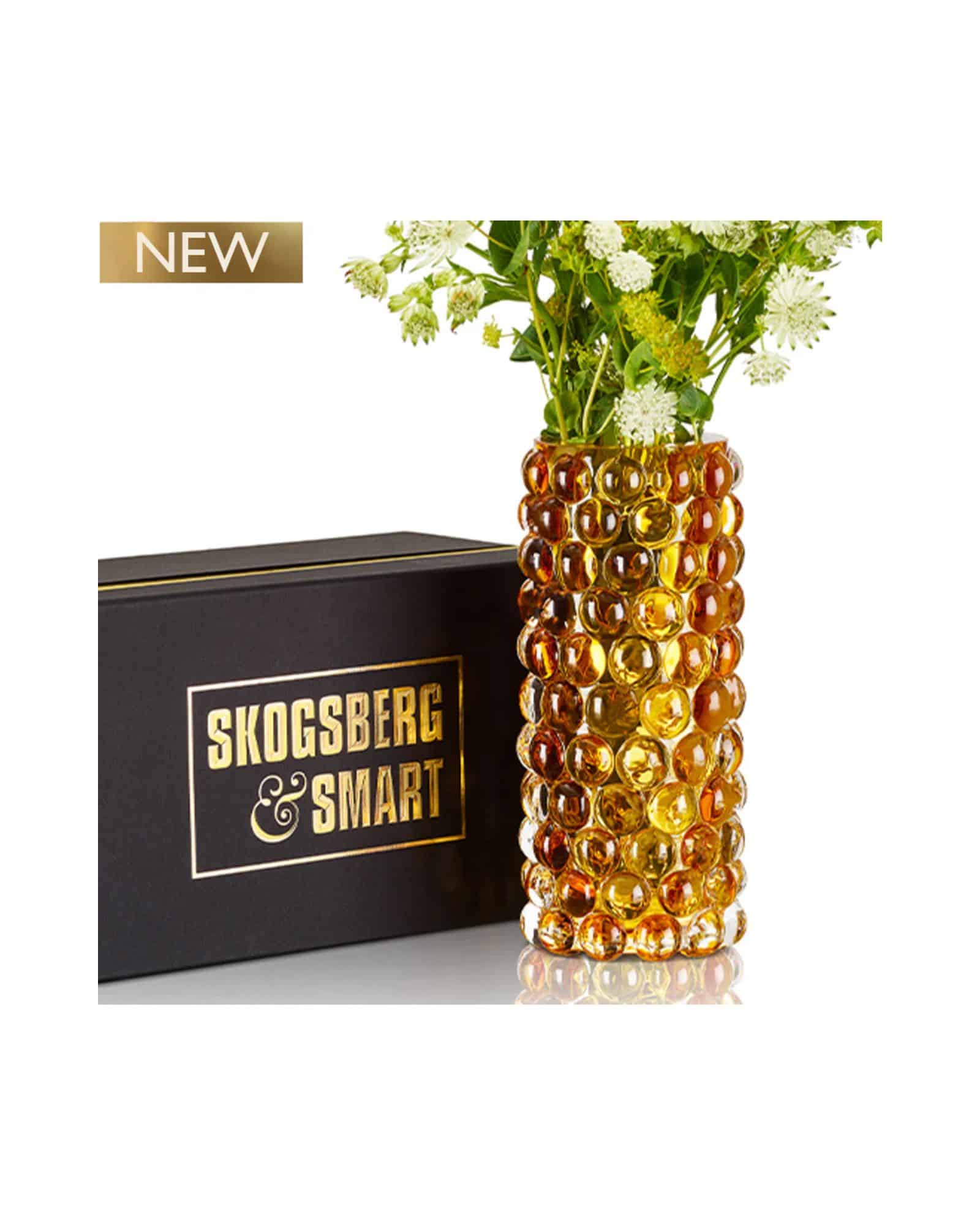 Skogsberg & Smart Hurricane Boule Vase Amber
