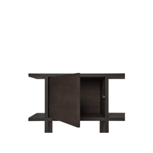 Kona Bookcase Cabinet Insert – Dark Stained Oak