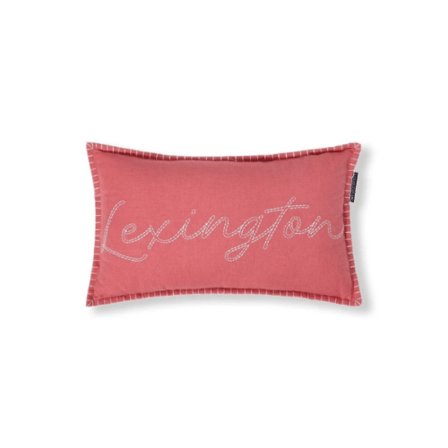 Lexington Logokudde 30x50 cm Linne/Bomull – Broderad Design