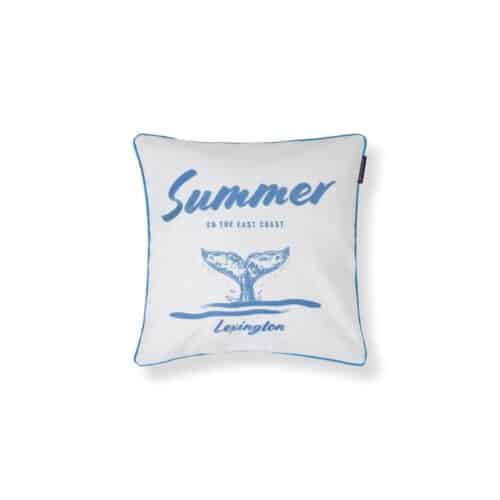 Lexington kuddfodral Sommarval vit/blå 50x50cm