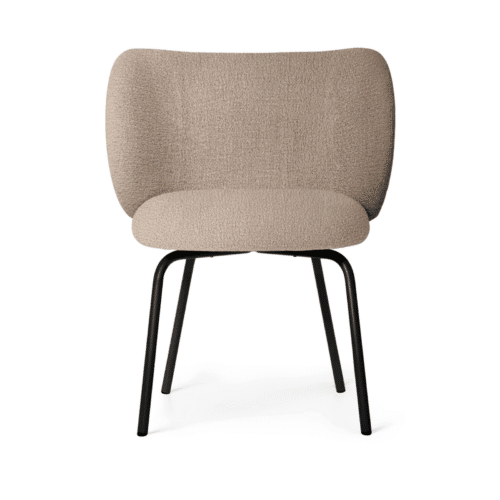 Rico Dining Chair - Black - Bouclé