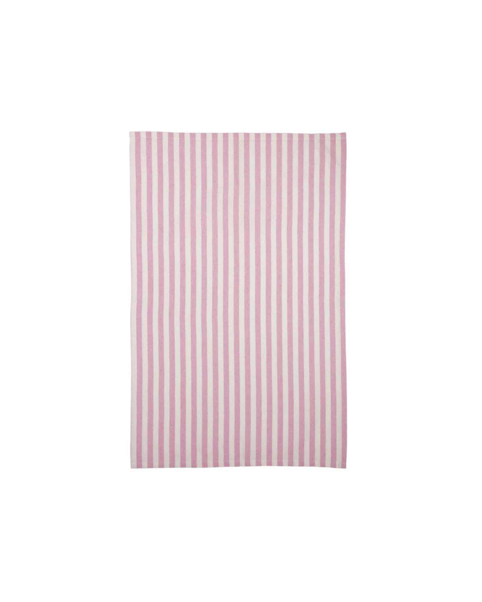 SVEA rosa randig kökshandduk 50x70