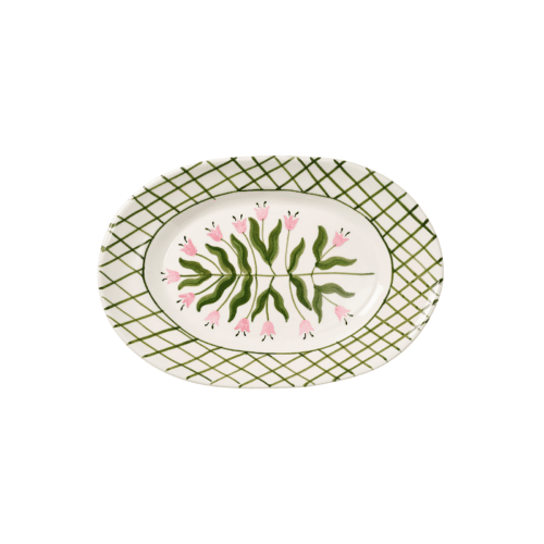 Pick a Poppy Tulip serveringsfat – Grön