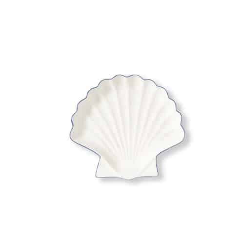 Lexington snäckfat stengods vit/blå