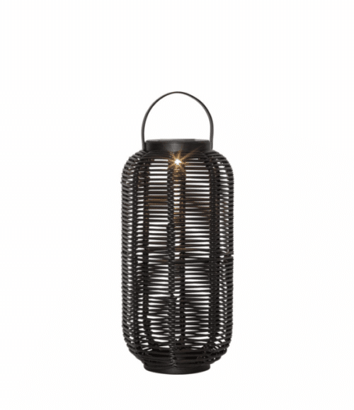 Solcellslykta Runda Svart 30 cm LED