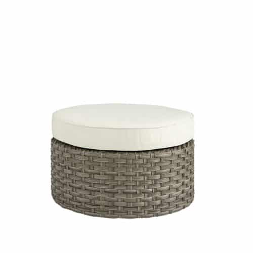 Artwood TOLEDO Fotpall i Konstrotting – Rund Classic grey