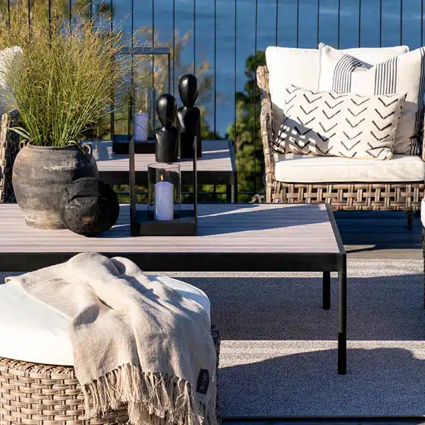 Artwood TOLEDO Fotpall i Konstrotting – Rund Classic grey - Bild 11