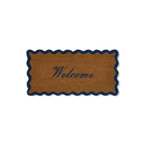 Lexington dörrmatta kokosfiber natur/blå