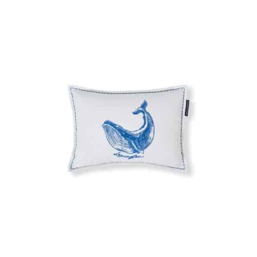 Lexington valkudde vit/blå 40x30 ekologisk bomull