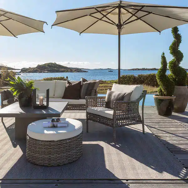 Artwood TOLEDO Fotpall i Konstrotting – Rund Classic grey - Bild 3