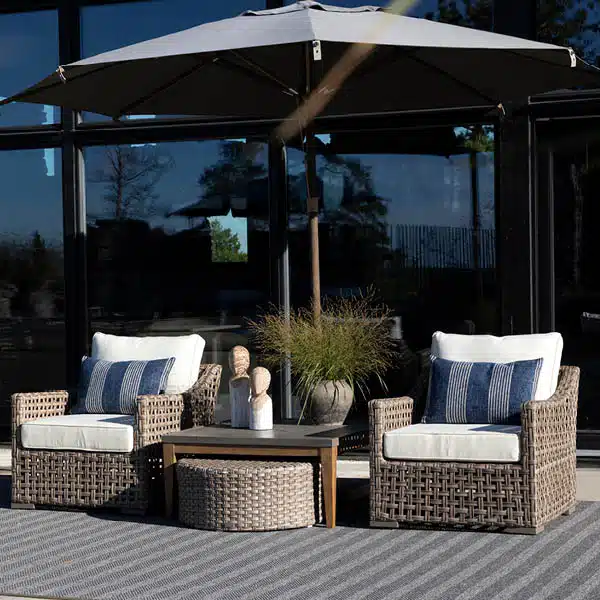 Artwood TOLEDO Fotpall i Konstrotting – Rund Classic grey - Bild 6