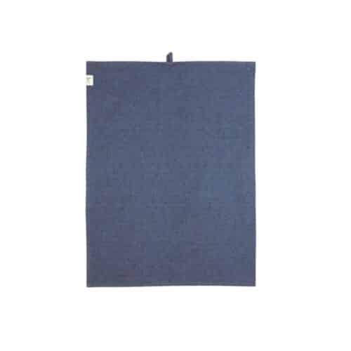 Vide kökshandduk marin 50x70 cm – återvunnen kökstextil med linnekänsla