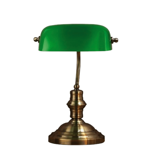 BANKERS Table 42 cm Oxide/Green Skrivbordslampa