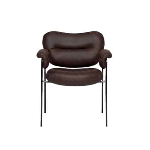 Fogia Bollo Dining Chair – Vintage Dark Chocolate (RAL 9005)