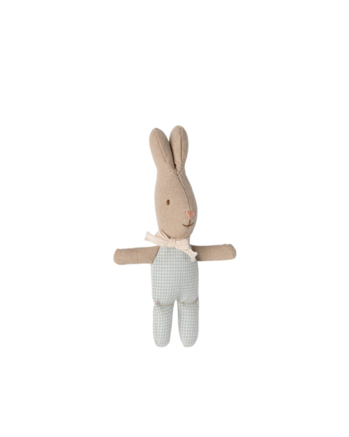 Maileg Rabbit My – Ljusblårutig