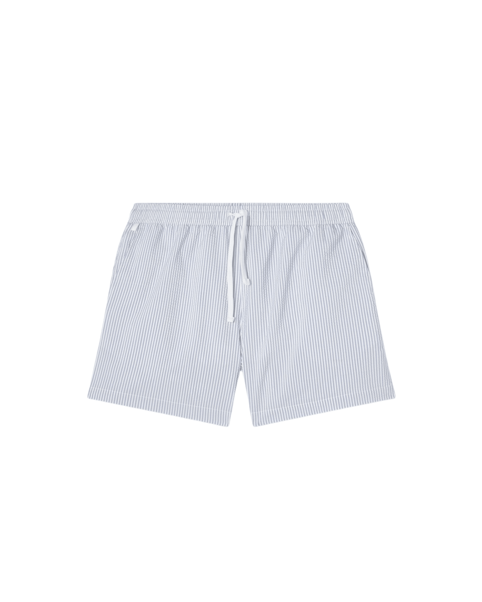 Seersucker badshorts blå/vit randig